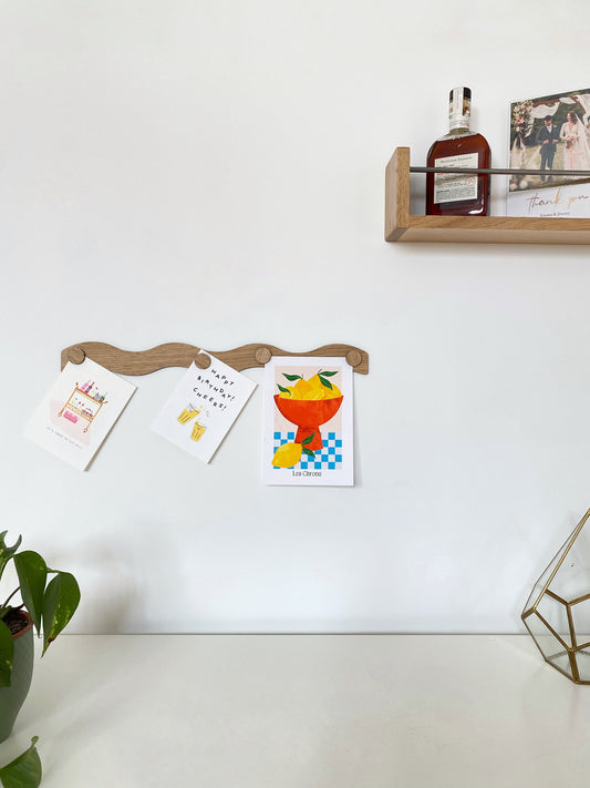 The Memo Display Bar - Wavy -  Oak