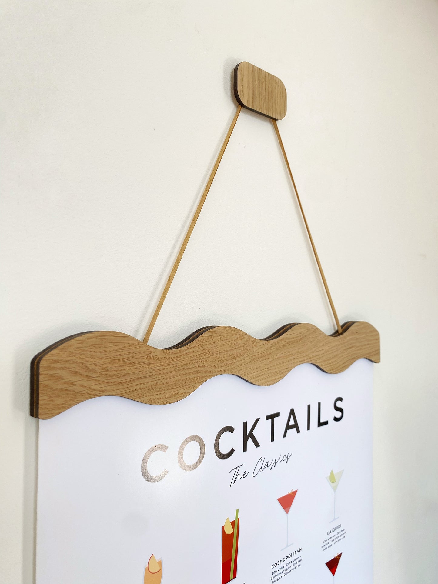 Wavey Magnetic Picture Frame - Oak