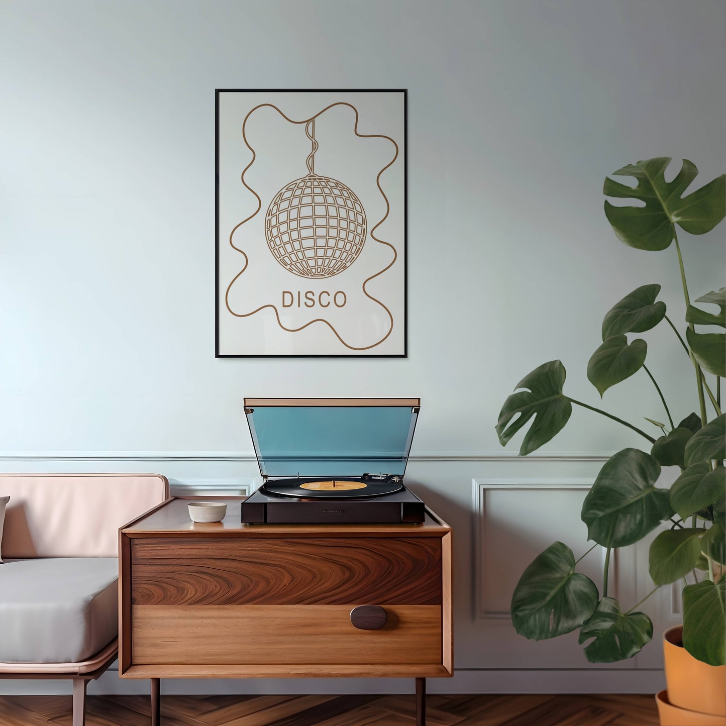 DISCO ball Wavy Style Print