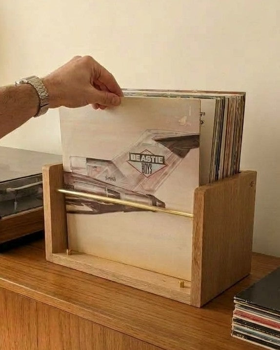 The Compound LP Browser / Slim: Solid Wood Vinyl Record Storage