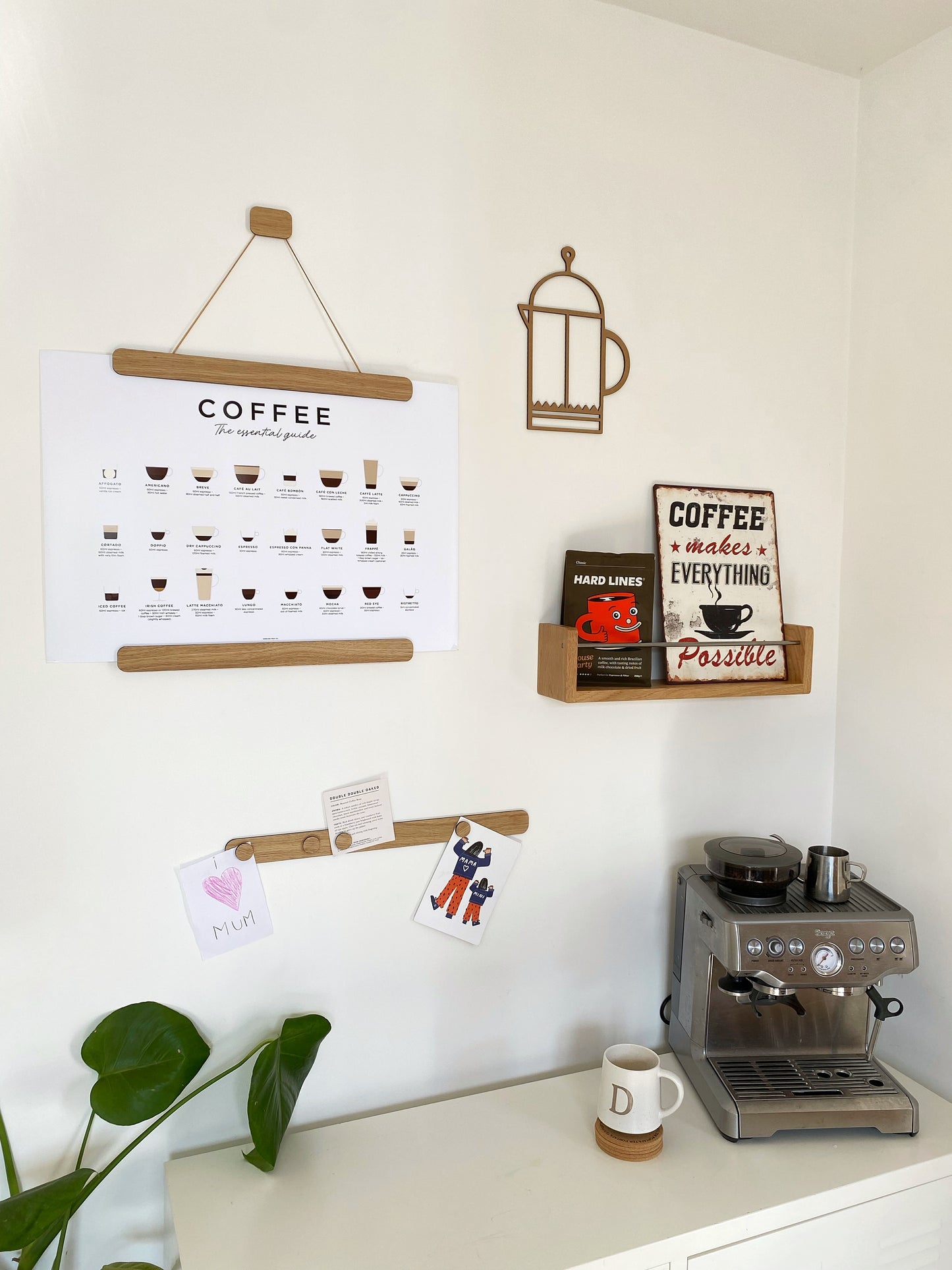 Magnetic Display Bar - Oak